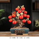 GobekUsa Artificial Fruit Tree Apple Basket Ornaments Home Decor Figurines