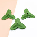 Textured green leaves with holes for wedding home decor diy craft by Decorbites