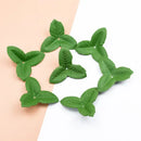 Textured green leaves with holes for wedding home decor diy craft by Decorbites