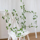 Artificial hanging christmas garland green silk leaves living room decor by Decorbites