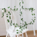 Artificial hanging christmas garland green silk leaves living room decor by Decorbites