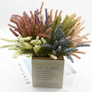 Purple and gray artificial lavender plants for living room decor by Decorbites