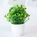Modern set of nine artificial mini plant bonsai – living room decor by Decorbites
