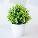 Modern set of nine artificial mini plant bonsai – living room decor by Decorbites