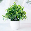 Modern set of nine artificial mini plant bonsai – living room decor by Decorbites