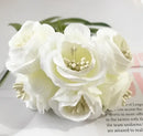 Vibrant peony tea rose silk flowers wedding home decor by Decorbites