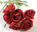 Vibrant peony tea rose silk flowers wedding home decor by Decorbites