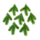 Festive pine needle plants with berries and pinecones living room decor by Decorbites