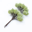 Fuzzy light green artificial spruce branches living room decor by Decorbites