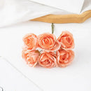 Beige artificial rose bouquet wedding and home decor rose clusters by Decorbites