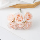 Beige artificial rose bouquet wedding and home decor rose clusters by Decorbites