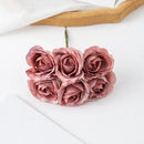 Beige artificial rose bouquet wedding and home decor rose clusters by Decorbites