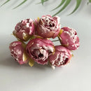 Pink & deep red artificial roses bridal bouquet wedding decor by Decorbites
