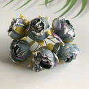 Pink & deep red artificial roses bridal bouquet wedding decor by Decorbites