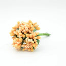 Vibrant assorted artificial stamen flowers for living room decor by Decorbites