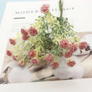 Pastel pink and lavender artificial succulent tree living room decor by Decorbites