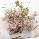 Pastel pink and lavender artificial succulent tree living room decor by Decorbites