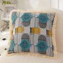 Artistic 45x45 handmade geometric cushion cover living room decor by Decorbites