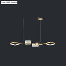 GobekUsa Artistic Metal LED Ceiling Pendant Light for Dining Room - Gold Ring Island Fixture