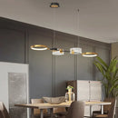 GobekUsa Artistic Metal LED Ceiling Pendant Light for Dining Room - Gold Ring Island Fixture