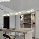 GobekUsa Artistic Wave Island Pendant Light - White LED Acrylic for Restaurants