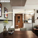 GobekUsa Artistic Wave Island Pendant Light - White LED Acrylic for Restaurants