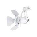 Vintage industrial white artwork led track lighting living room by Decorbites