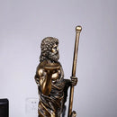 GobekUsa Asclepius Mini Statue: Greek God of Medicine Resin Figurine for Home Office Decor