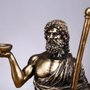 GobekUsa Asclepius Mini Statue: Greek God of Medicine Resin Figurine for Home Office Decor