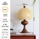 GobekUsa Ash Wood Bubble Glass LED Table Lamp - Medieval Designer Hanging Light