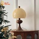 GobekUsa Ash Wood Bubble Glass LED Table Lamp - Medieval Designer Hanging Light