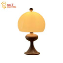 GobekUsa Ash Wood Bubble Glass LED Table Lamp - Medieval Designer Hanging Light