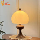 GobekUsa Ash Wood Bubble Glass LED Table Lamp - Medieval Designer Hanging Light
