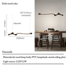 GobekUsa Ash Wood LED Pendant Lights: Dimmable, RC/APP Controlled for Indoor Decor.