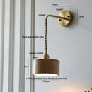 GobekUsa Ash Wood LED Wall Lamp with Pull Chain Switch for Home Decor