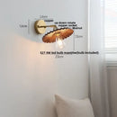 GobekUsa Ash Wood LED Wall Lights Living Room Porch Stair Nordic Modern Up Down Rotate Pull Chain Switch Bedside Lamp