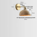 GobekUsa Ash Wood LED Wall Lights Living Room Porch Stair Nordic Modern Up Down Rotate Pull Chain Switch Bedside Lamp