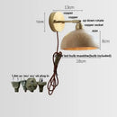 GobekUsa Ash Wood LED Wall Lights Living Room Porch Stair Nordic Modern Up Down Rotate Pull Chain Switch Bedside Lamp