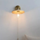 GobekUsa Ash Wood LED Wall Lights Living Room Porch Stair Nordic Modern Up Down Rotate Pull Chain Switch Bedside Lamp