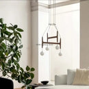 GobekUsa ASTRA Wood Pendant Light Multi Head LED Chandelier Interior Decor Lamp