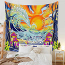 Black and white astrology chart tarot tapestry bedroom wall hanging by Decorbites