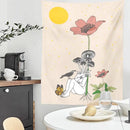 Cream astrology tarot card tapestry bedroom snake wall hanging by Decorbites