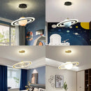 GobekUsa Astronaut Ball LED Light: Modern Boys Room Decor, Acrylic Planet Earth Pendant