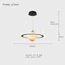 GobekUsa Astronaut Ball LED Light: Modern Boys Room Decor, Acrylic Planet Earth Pendant