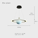 GobekUsa Astronaut Ball LED Light: Modern Boys Room Decor, Acrylic Planet Earth Pendant