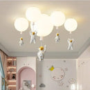 GobekUsa Astronaut Balloon Ceiling Lamp: Modern Minimalist LED Chandelier for Kids' Room