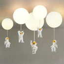 GobekUsa Astronaut Balloon Ceiling Lamp: Modern Minimalist LED Chandelier for Kids' Room