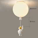 GobekUsa Astronaut Balloon Ceiling Lamp: Modern Minimalist LED Chandelier for Kids' Room