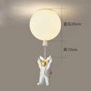 GobekUsa Astronaut Balloon Ceiling Lamp: Modern Minimalist LED Chandelier for Kids' Room