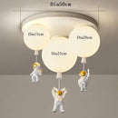 GobekUsa Astronaut Balloon Ceiling Lamp: Modern Minimalist LED Chandelier for Kids' Room